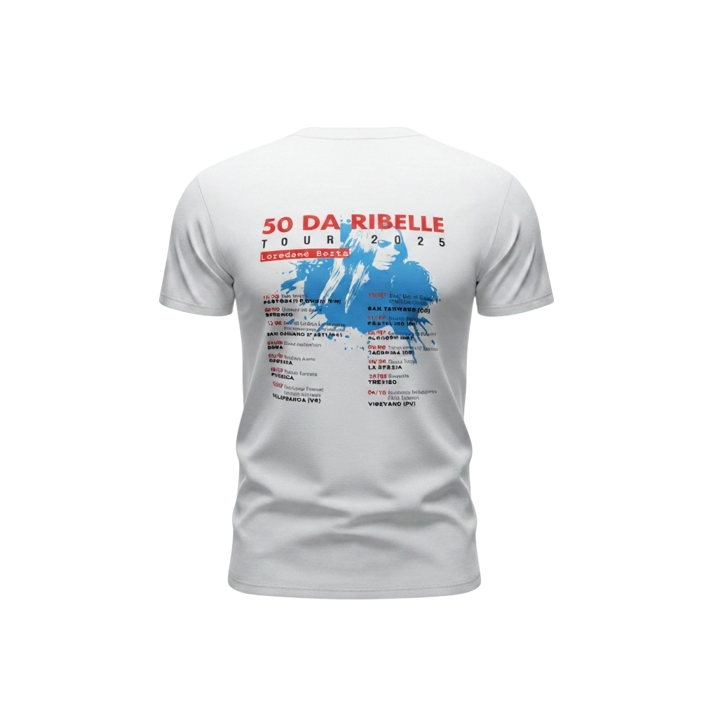 50 anni da Ribelle TOUR 2025 T-Shirt Unisex_bianca