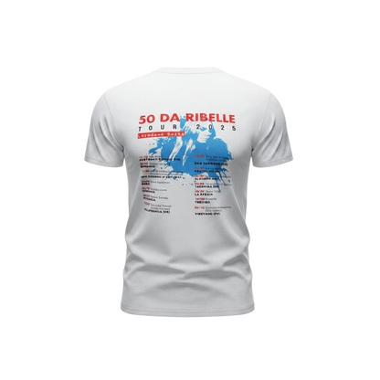50 anni da Ribelle TOUR 2025 T-Shirt Unisex_bianca