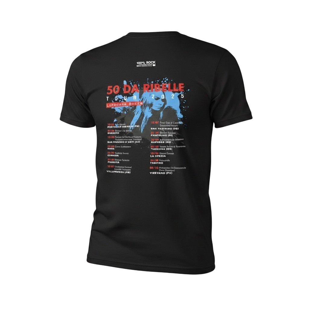 50 anni da Ribelle TOUR 2025 T-Shirt Unisex_nera